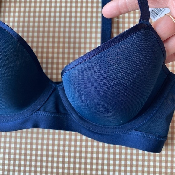 Soma Lightest lift Smooth Demi semi sheer blue bra. Size 34A. NWT - Picture 5 of 10
